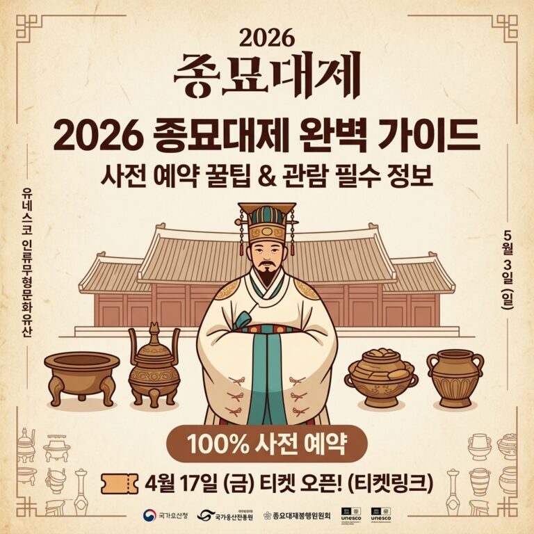 2026 종묘대제 예약 완벽가이드
